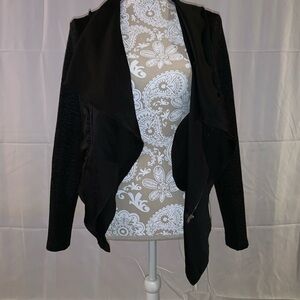 Umgee Asymmetrical Black Moto zip up cardigan S